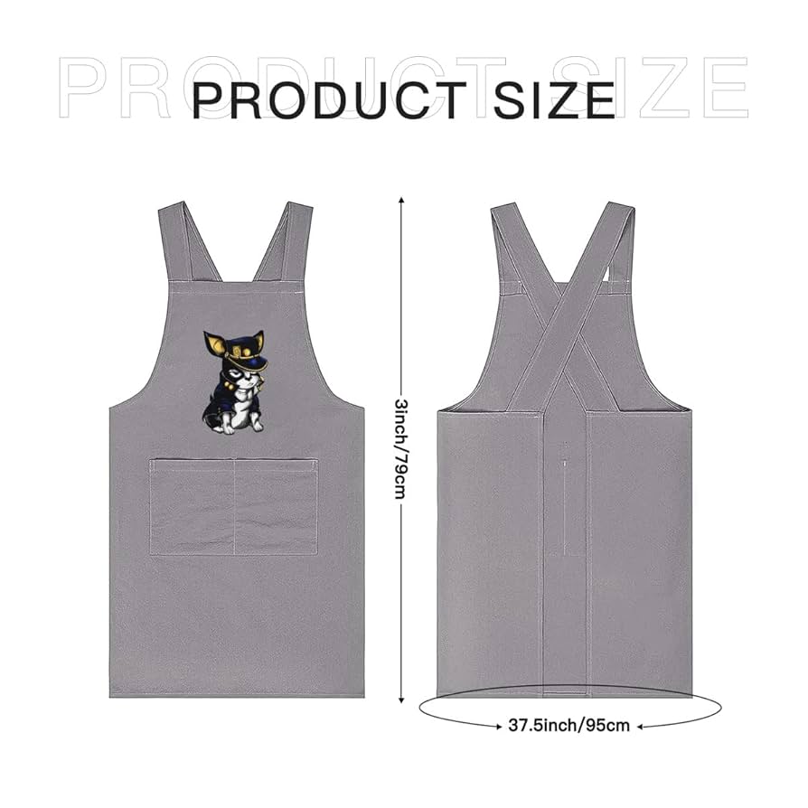 【新品・未使用】ジョジョの奇妙な冒険　ジョジョ　イギー　エプロン　焦茶★ 新品・未使用】ジョジョの奇妙な冒険 ジョジョ イギー エプロン